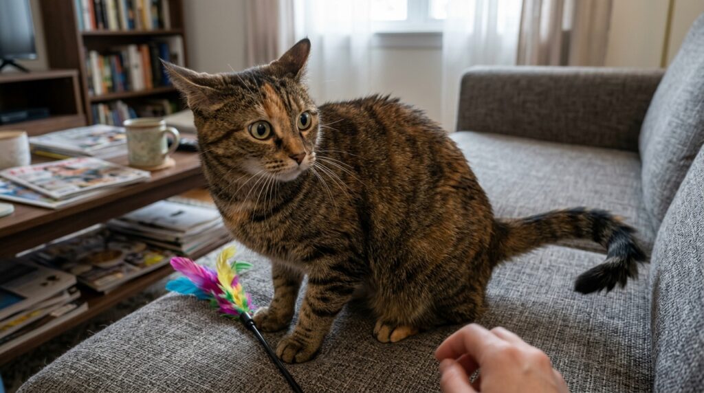 cat body language signs overstimulation tail flicking ears back